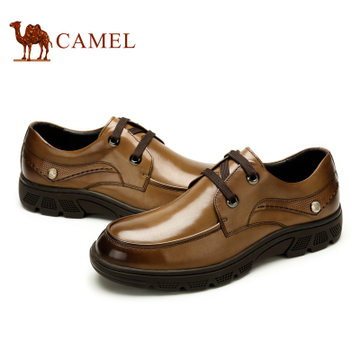 Camel/骆驼男鞋 男士商务休闲皮鞋 潮流真皮系带休闲鞋