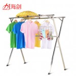 海剑 不锈钢双杆式落地折叠晾衣架 晒衣服架 阳台X型伸缩简易晒被架 多款可选