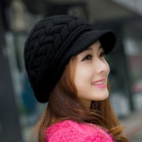 卡麦蒙 2015秋冬季韩版女士兔毛帽子 毛线帽 保暖针织帽 多款多色可选