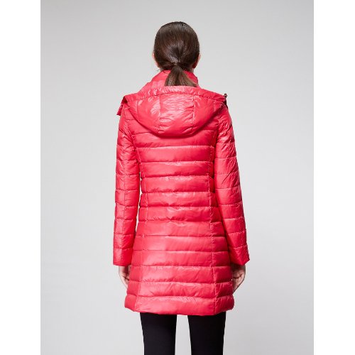 鸭鸭 女式 轻薄羽绒服中长款修身保暖大码外套潮 B-152