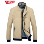 RODON 秋冬装男士夹克衫商务绅士上衣韩版立领加绒款休闲外套