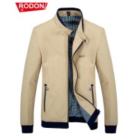 RODON 秋冬装男士夹克衫商务绅士上衣韩版立领加绒款休闲外套