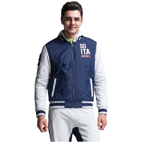 KAPPA卡帕 男士休闲运动服夹棉服 冬季贴身保暖外套 K0452MJ01