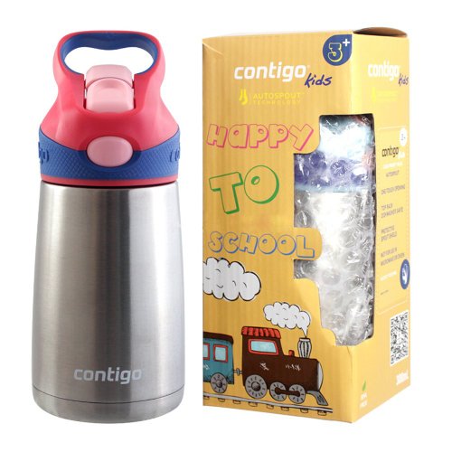 Contigo 悠享每刻 美国 儿童保温杯水杯 不锈钢真空户外运动水杯300ml
