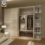 帝尚居 卧室家具现代简约烤漆2门推拉门大衣柜 板式趟门移门整体衣橱组装