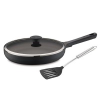 Lagostina拉歌蒂尼 米乐-不粘系列锅具 26cm单长柄煎锅+树脂铲