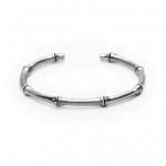 VOVEE 原创定制银手镯手工纯银饰品 990足银复古实心竹子手镯男女