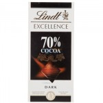 瑞士Lindt瑞士莲 特级排装70%可可黑巧克力100g*2盒