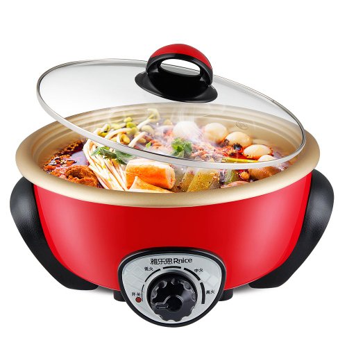Rnice雅乐思 PJ008多功能电火锅 3.5L大容量 家用电煮锅 宿舍多用途锅