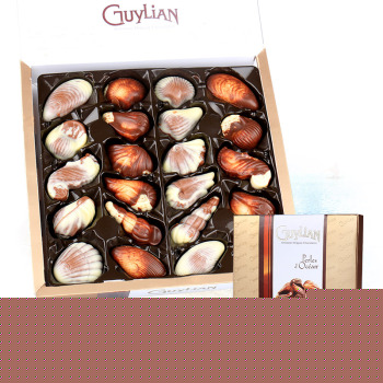 比利时进口 Guylian吉利莲 金贝壳巧克力礼盒250g*2盒