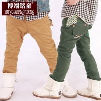 博翊铭童 新款男童加棉裤 宝宝加厚裤子儿童纯棉加绒保暖裤韩版长裤冬季裤 14色可选