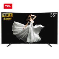 TCL D55A920C 55英寸 曲面高色域真彩8核安卓4.4智能电视 (黑色)