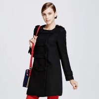 CHIU SHUI 秋水伊人 双排扣直筒中长款大衣 女装外套 1341S122029