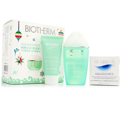 BIOTHERM碧欧泉 活泉润透3件套(水份露50ML+爽肤水100ML+洁面乳50ML)