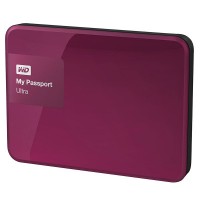 WD西部数据 MyPassportUltra 升级款 USB3.0 1TB 2.5英寸 移动硬盘(野莓红)WDBGPU0010BBY-CESN