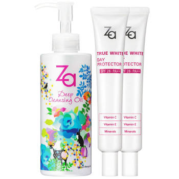 Za姬芮 深层卸妆隔离3件套(隔离霜35gx2+深层卸妆油200ml)