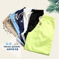 潮朝 夏装男士短裤男裤休闲裤韩版修身中裤5分五分裤夏季沙滩裤子 6色可选
