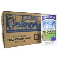 Harvery fresh哈威鲜 牛奶全脂纯牛奶1L*12盒