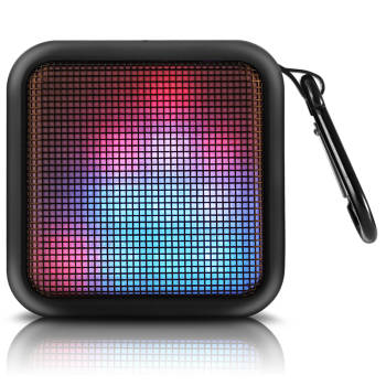 ROYQUEEN朗琴 T600 音乐脉动蓝牙音箱/音响 户外便携炫彩LED灯 无损格式播放 无线NFC 魅惑黑