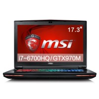 MSI微星 GT72 6QD-839XCN 17.3英寸游戏本笔记本电脑(i7-6700HQ/8G/1T/GTX970M G-SYNC/多彩背光)黑色