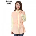 Semir森马 女装长袖衬衫 小蝙蝠袖衬衣 专柜款1y0114050039