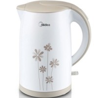 Midea美的 WH517E2b 外塑内钢双层保温防烫进口温控电热水壶(白玉1.7L)