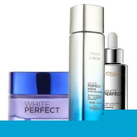 LOREAL欧莱雅 雪颜美白套装(精华液30ml+水润日霜50ml+科研致白新肌露175ml)