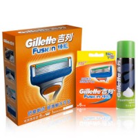 Gillette吉列 手动剃须刀锋隐刮胡刀+须泡电商装(6刀头+210g须泡)