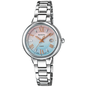 CASIO卡西欧 手表 SHEEN系列太阳能蓝宝石玻璃时尚女表SHE-4516SBD-7C