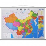 2015精装 世界地图+中国地图挂图1.1米x0.8米新版 单幅双面二合一