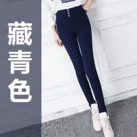 雅羊人 春秋女士外穿薄款高腰弹力铅笔裤 大码九分紧身打底裤 小脚裤 长裤子 6色可选