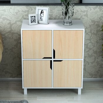 家乐铭品 书柜四门田字柜H540 储物柜 收纳柜 带门书柜 客厅柜