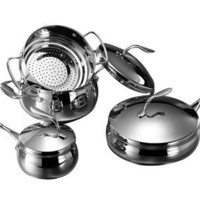 Deslon德世朗 萨克森皇室家族锅具套装DSL-TZ007C 汤锅+炒锅+蒸格+迷你锅