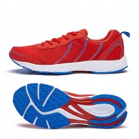 xtep特步 女式时尚运动透气轻便防滑跑鞋 红兰