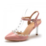 IIXVIIX 69细跟尖头纯色PU中后空高跟凉鞋SN42111558 两色可选