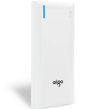aigo爱国者 移动电源 20000毫安K200充电宝 白色