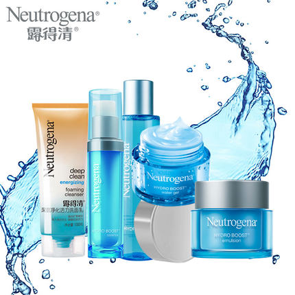 Neutrogena露得清 水活盈透保湿化妆品护肤套装 冬季补水女爽肤水面部护理套装