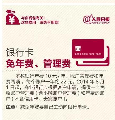 与你钱包有关!这些费用,统统不用交了!