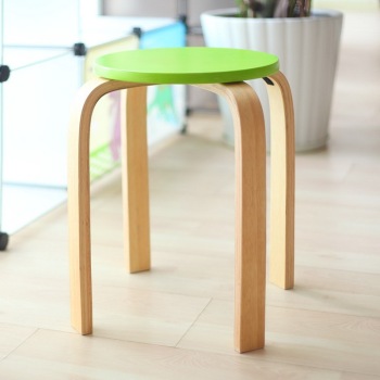 美达斯 实木弯角凳子 餐椅 4色可选