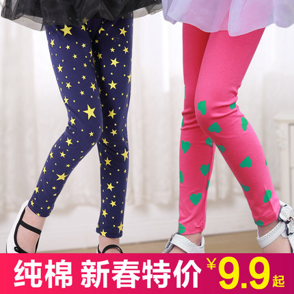 暖春童话 童装2016新款女童打底裤春秋款儿童休闲长裤中大童宝宝裤子纯棉薄