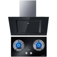 Haier海尔 C291S+QE636B 黑晶触控 侧吸烟机+钢化玻璃灶具套装(液化气)