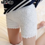 桃太郎 春夏薄款女式蕾丝防走光外穿打底裤 三分安全裤 大码保险裤 短裤 3色可选