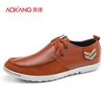 奥康 男鞋商务休闲鞋软面系带英伦皮鞋 2色可选