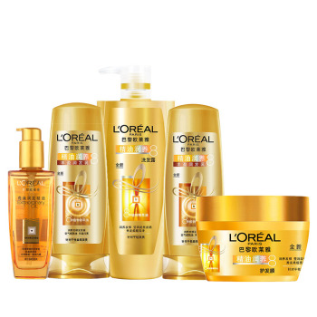 LOREAL欧莱雅 精油润养润发套装(奇焕精油100ml+洗发露700ml+发膜250ml+丰盈润发乳200mlx2)