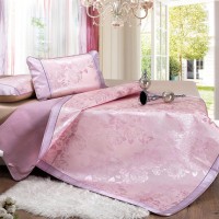 云海 冰丝凉席三件套 可折叠席子 单双人空调冰丝席 3款多色可选