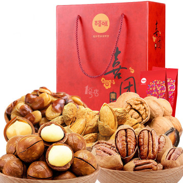 百草味 坚果干果礼盒 喜团圆大礼包 1.508kg/盒