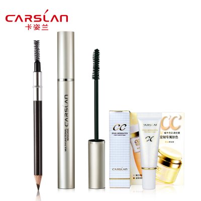 CARSLAN卡姿兰 多效组合(多效睫毛膏6g+眉笔03#0.8g+蜗牛色彩调控霜5g)