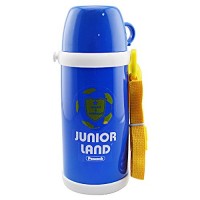 peacock日本孔雀 不锈钢儿童保温杯580ml 带背带中栓保温壶LBC-60 蓝色