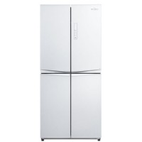 Midea美的 BCD-401TGEM(E) 401升 十字对开冰箱 玻璃面板 电脑控温 纤薄设计 印象白