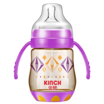 金赞（KINCH）帅企鹅宽口全自动 PPSU奶瓶J105 180ml 紫色